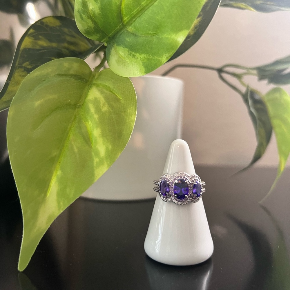 Bomb Party Dark Amethyst Ring Size 8